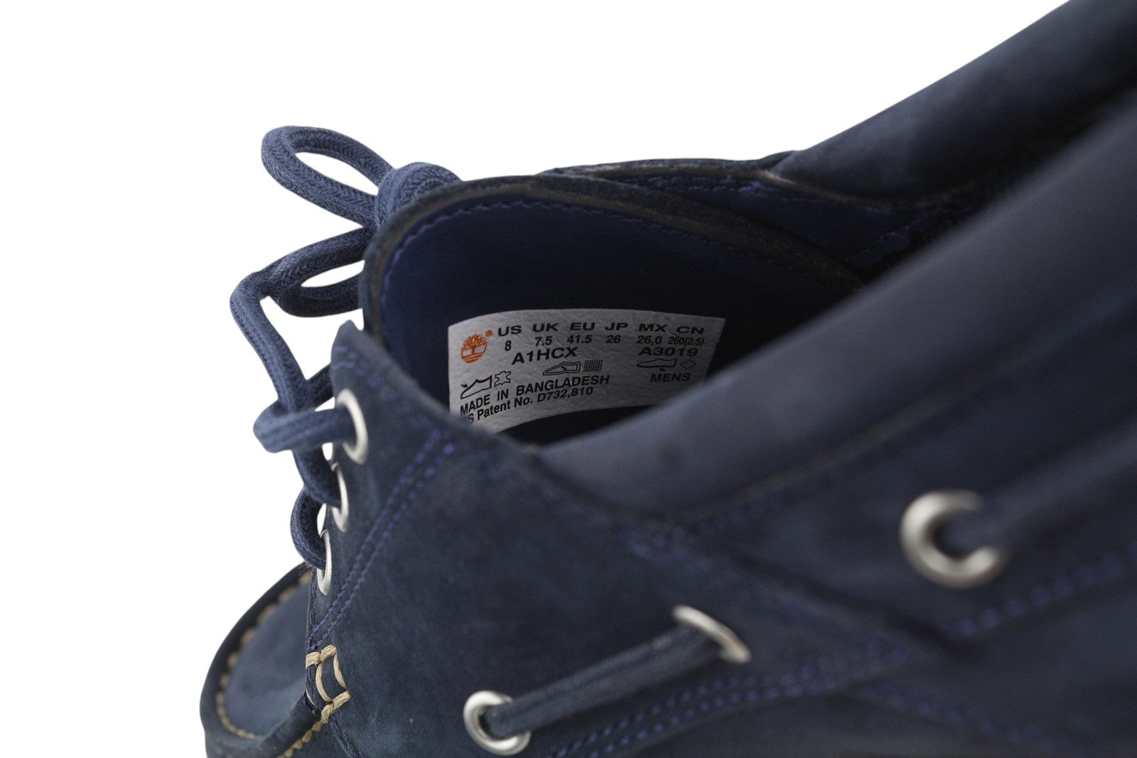 TIMBERLAND A1HCX Men Shoes EU41/41.5 Blue Boat Leather Sensorflex Comfort System