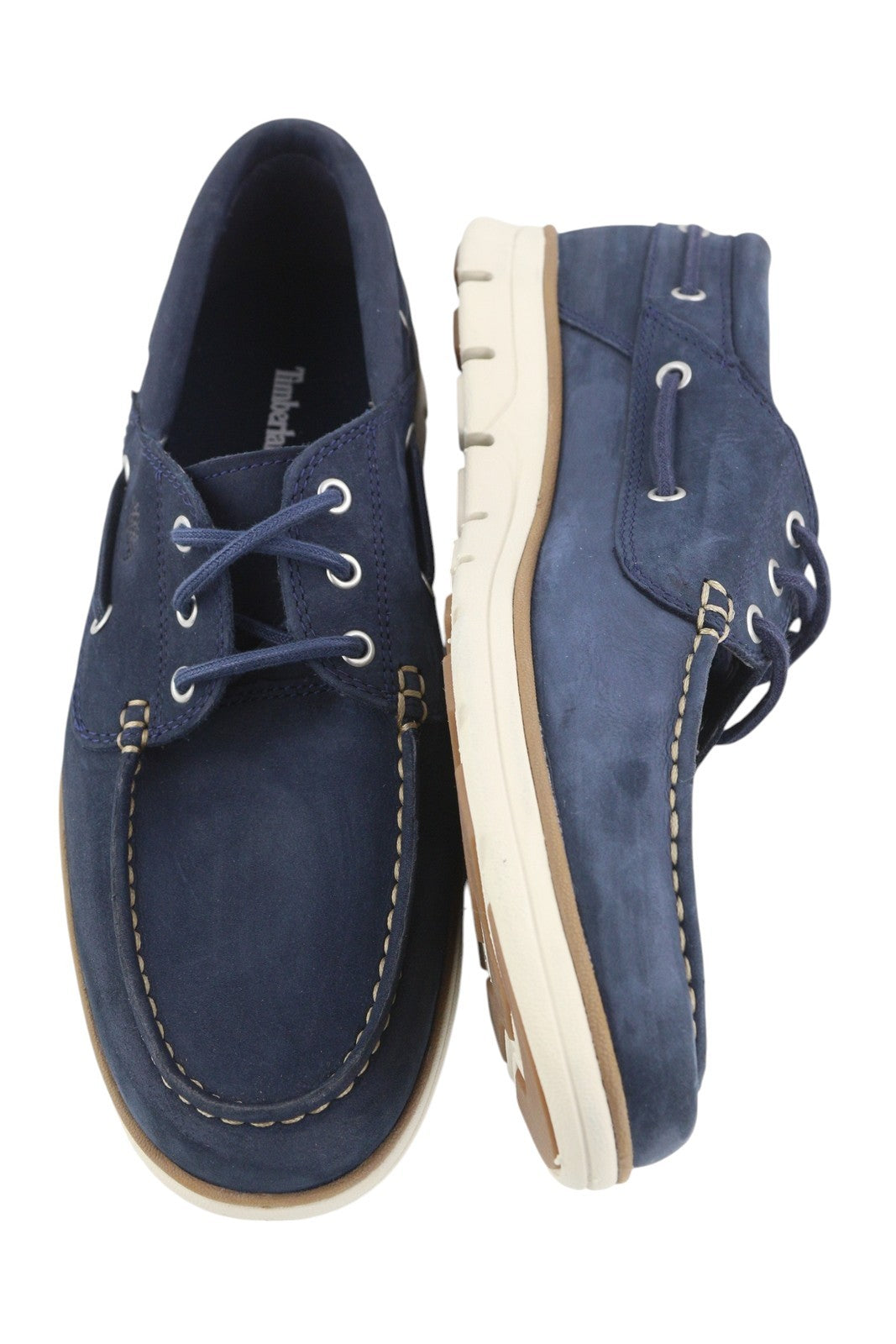 TIMBERLAND A1HCX Men Shoes EU41/41.5 Blue Boat Leather Sensorflex Comfort System