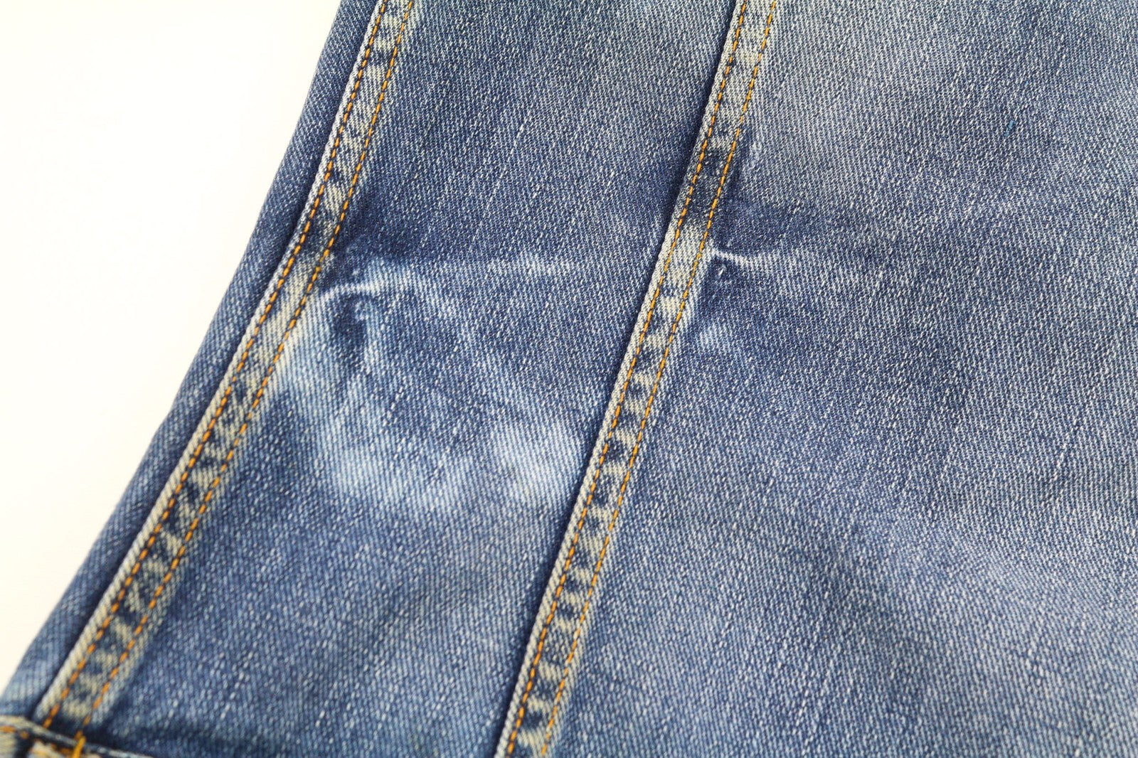 NUDIE Terry Natural Worn Mens Jacket M Aged Look Blue Faded Button Closure PL