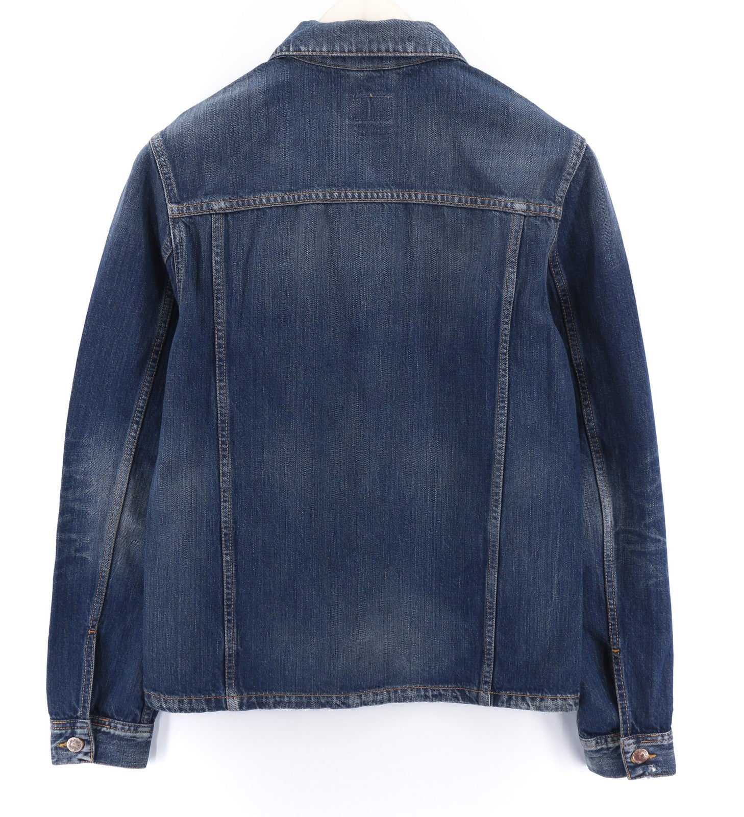 NUDIE Ronny Worn Authentic Mens Jacket XS Blue Worker Unlined Button Closure