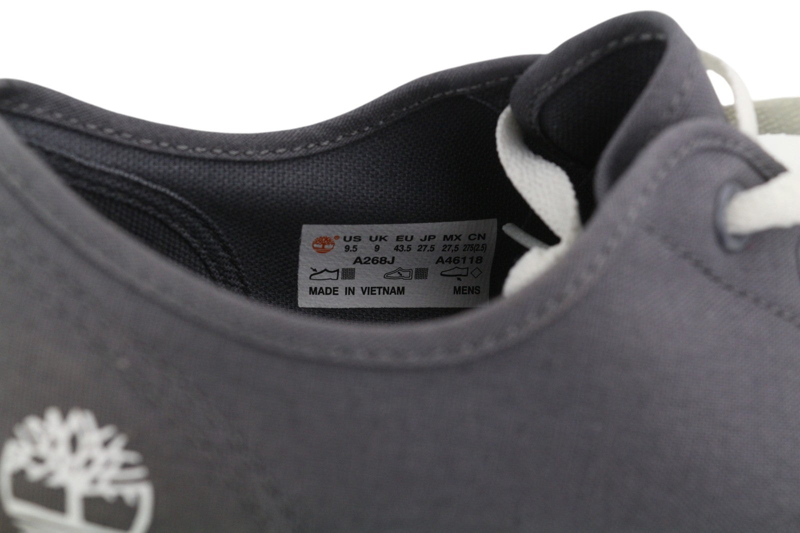 TIMBERLAND A268J Men Sneakers EU43/43.5 Grey Low Top Lace Up Casual Trainers