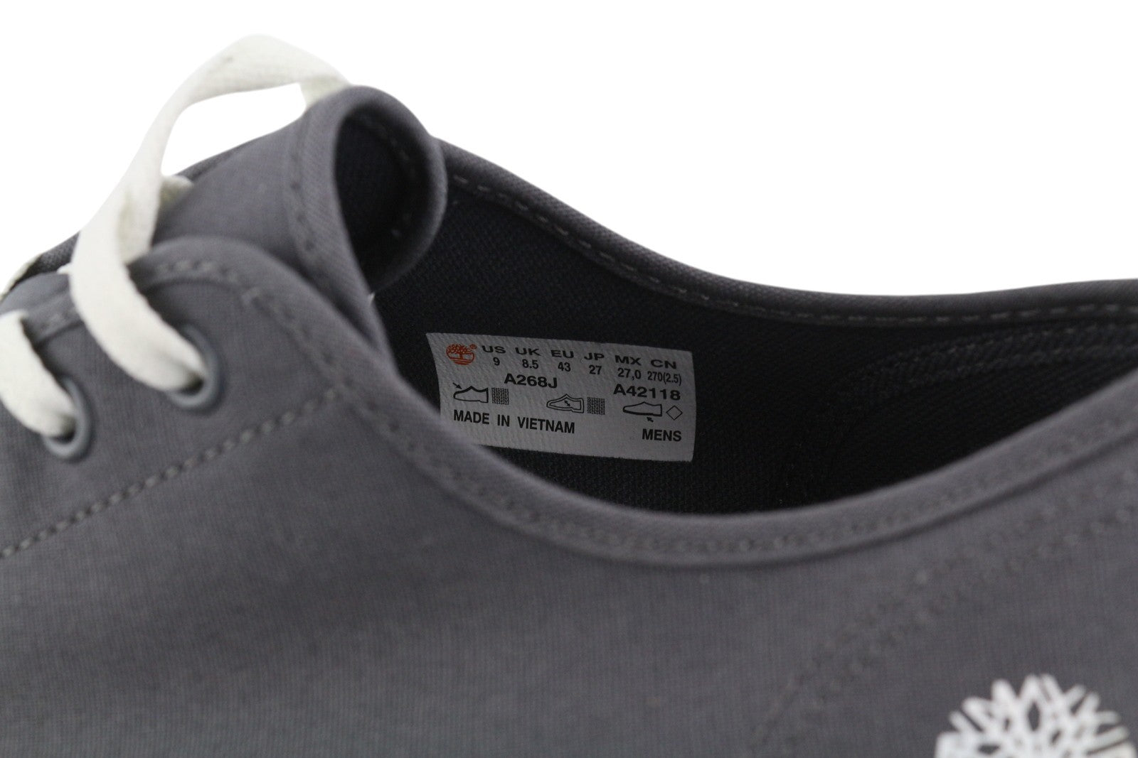 TIMBERLAND A268J Men Sneakers EU43/43.5 Grey Low Top Lace Up Casual Trainers