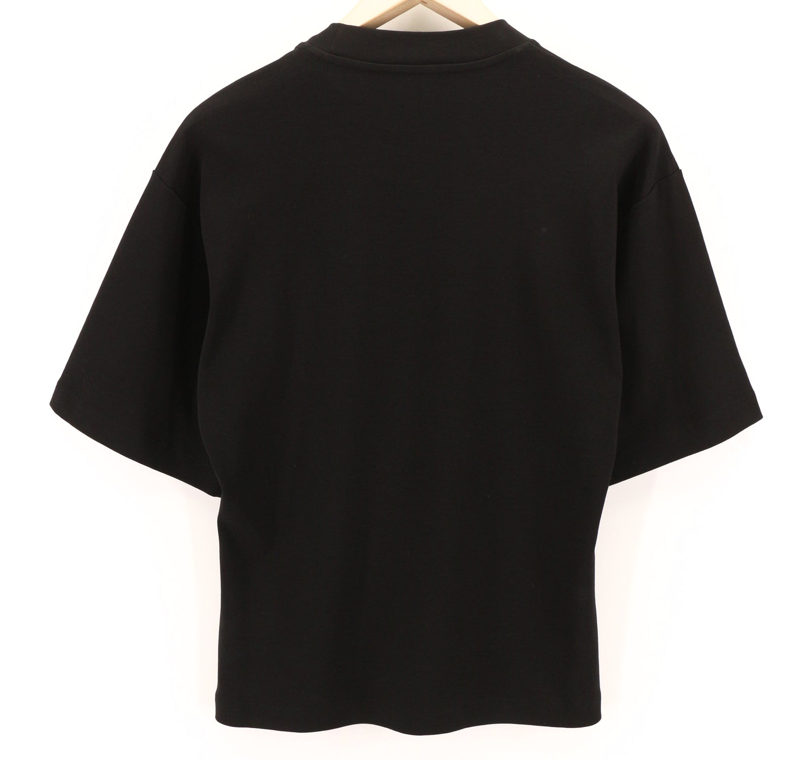 RICHMOND Men T-Shirt S Black Oversize Loose Crew Neck Print Stretch Cotton Logo