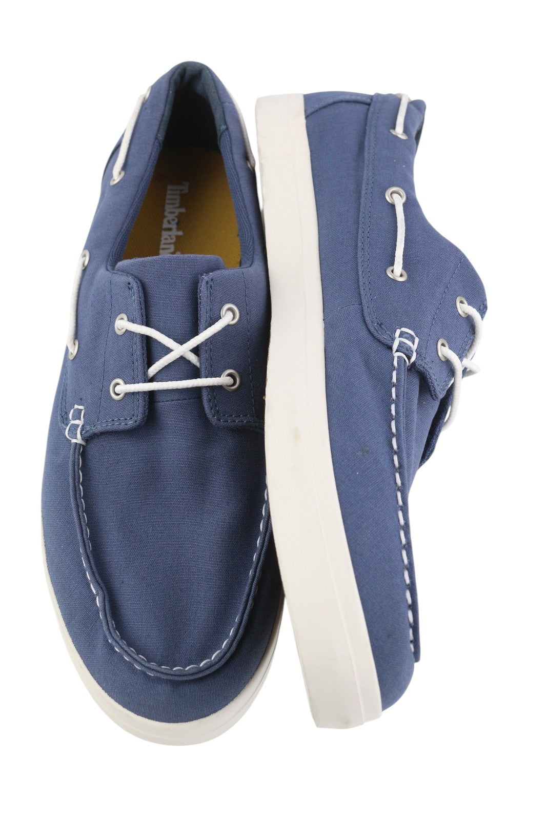 TIMBERLAND A1YEU Men Shoes EU44/44.5 Blue Laced Slip On Low Top Boat Casual