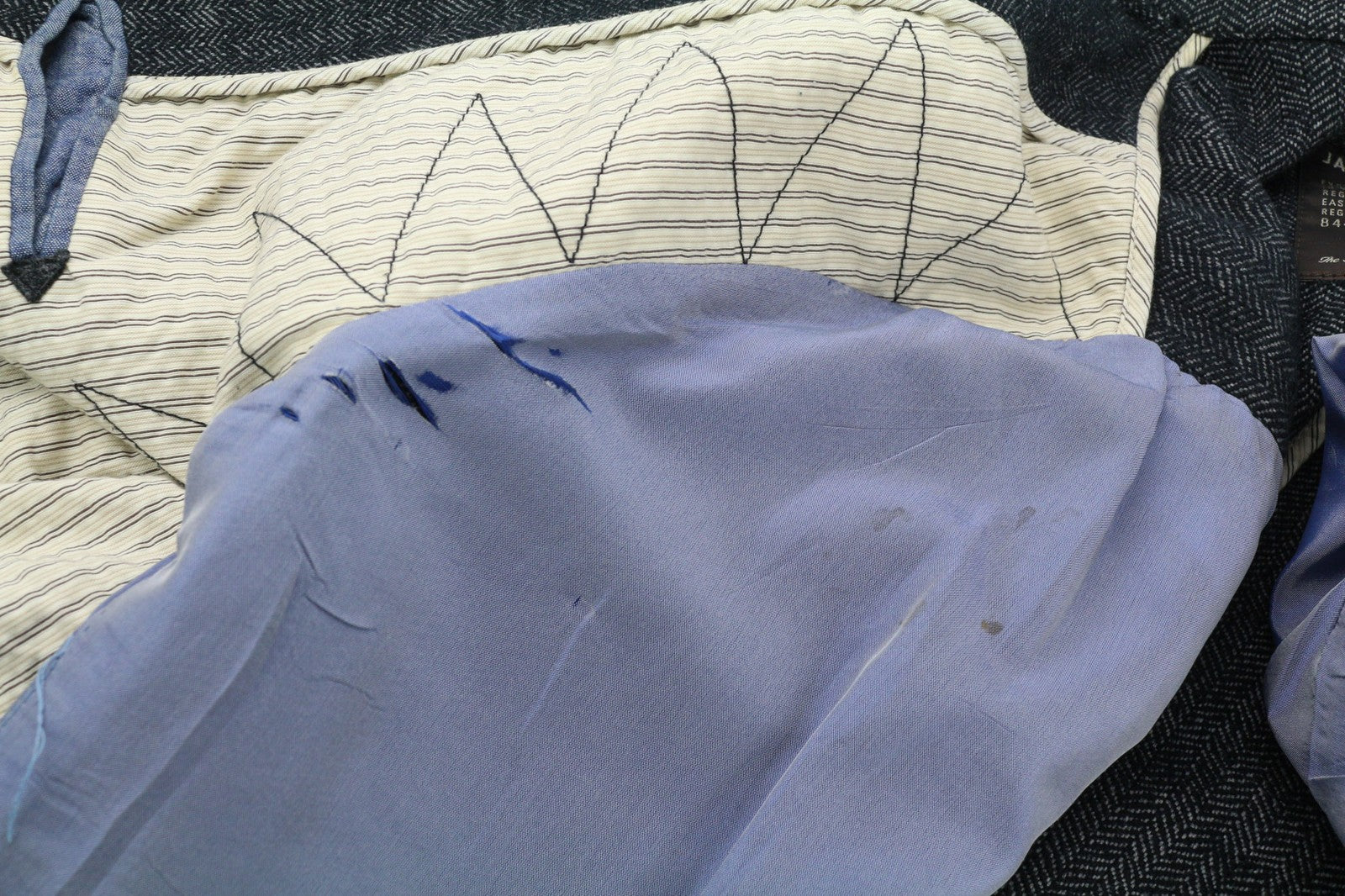 JACOB COHEN J521 Mens Blazer 52 Dark Grey Cotton Wool  Patterned Unlined