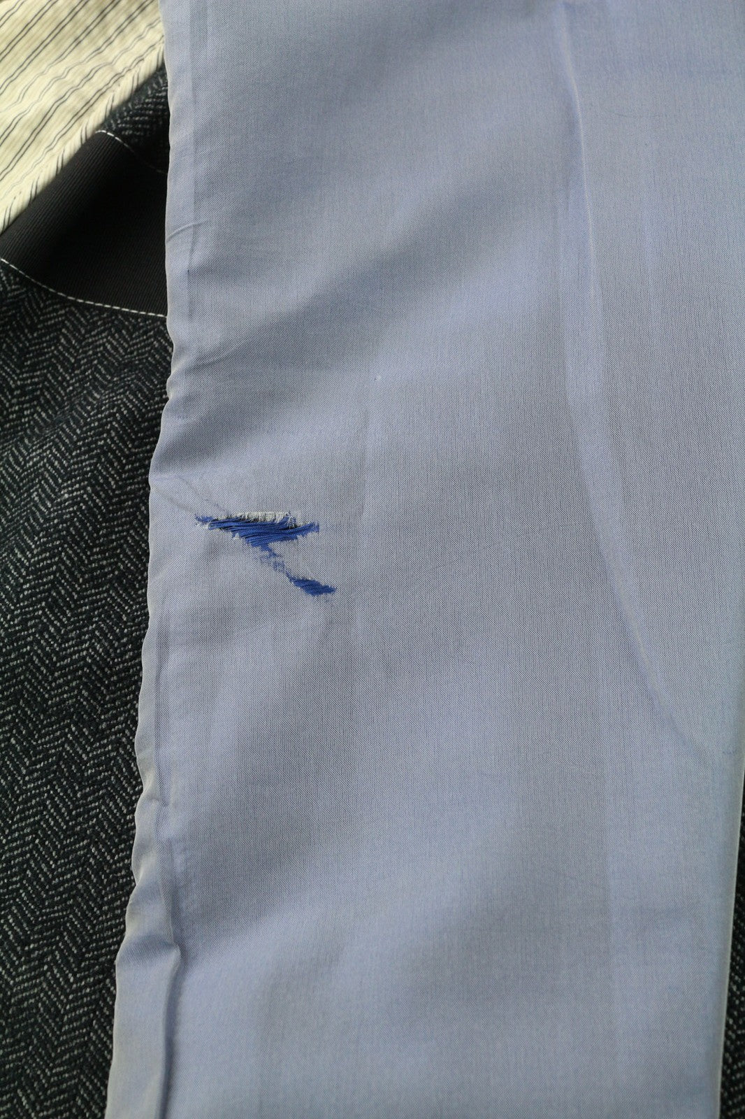 JACOB COHEN J521 Mens Blazer 52 Dark Grey Cotton Wool  Patterned Unlined