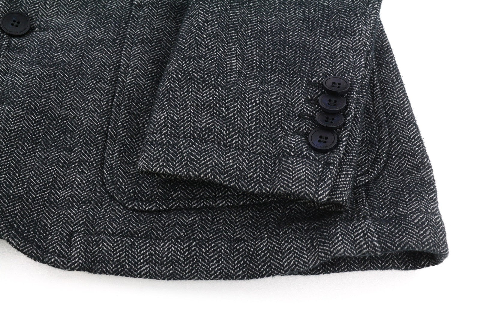 JACOB COHEN J521 Mens Blazer 52 Dark Grey Cotton Wool  Patterned Unlined