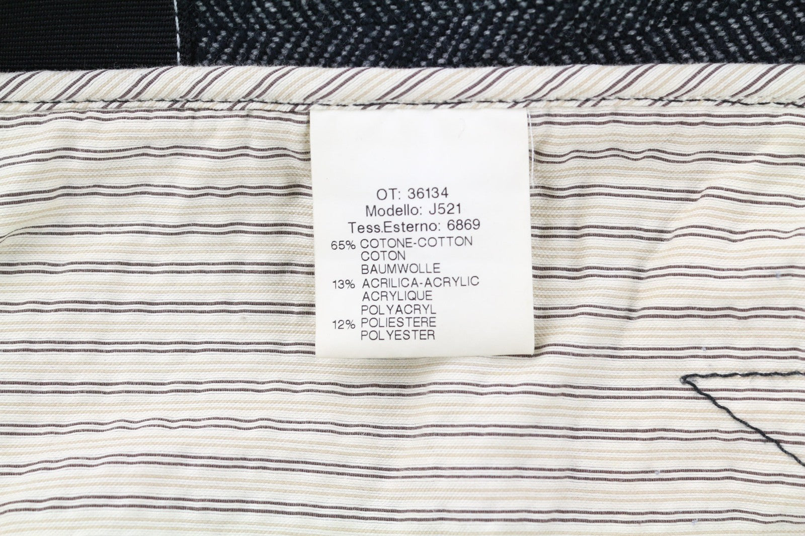 JACOB COHEN J521 Mens Blazer 52 Dark Grey Cotton Wool  Patterned Unlined