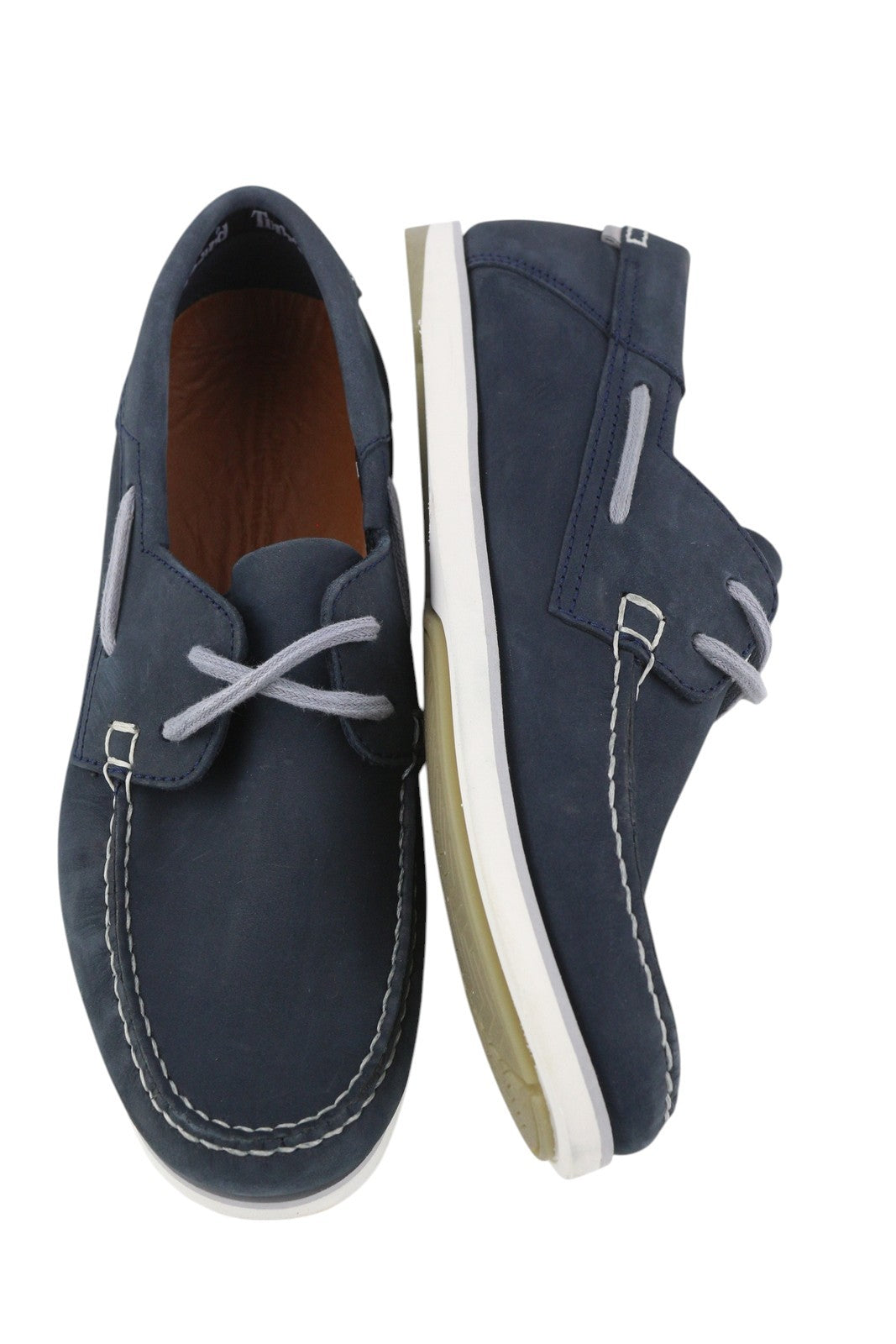 TIMBERLAND A416H Men Shoes EU41.5/42 Dark Blue Leather Boat True Cloud Comfort