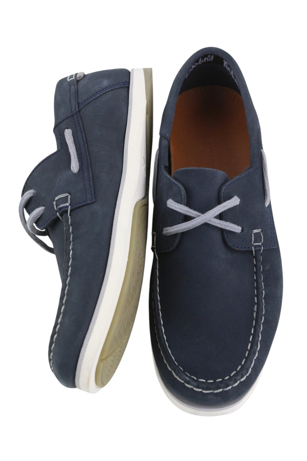 TIMBERLAND A416H Men Shoes EU41.5/42 Dark Blue Leather Boat True Cloud Comfort