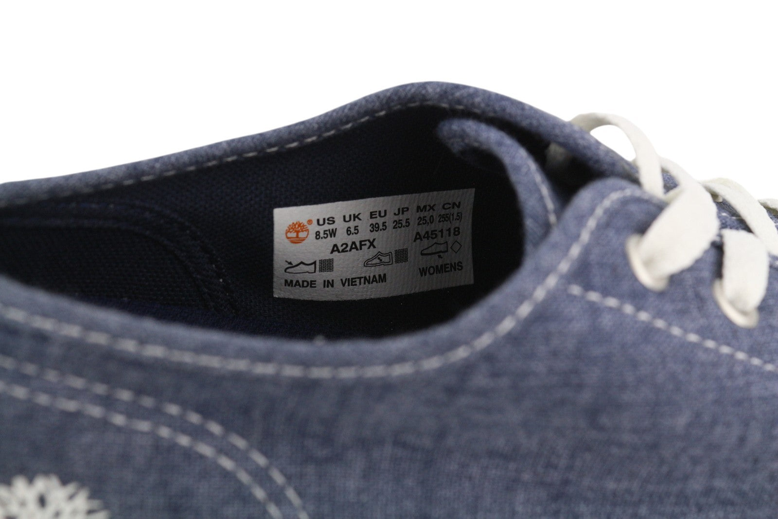 TIMBERLAND A2AFX Women Sneakers EU39/39.5 Blue Denim Look Low Top Laced Trainers