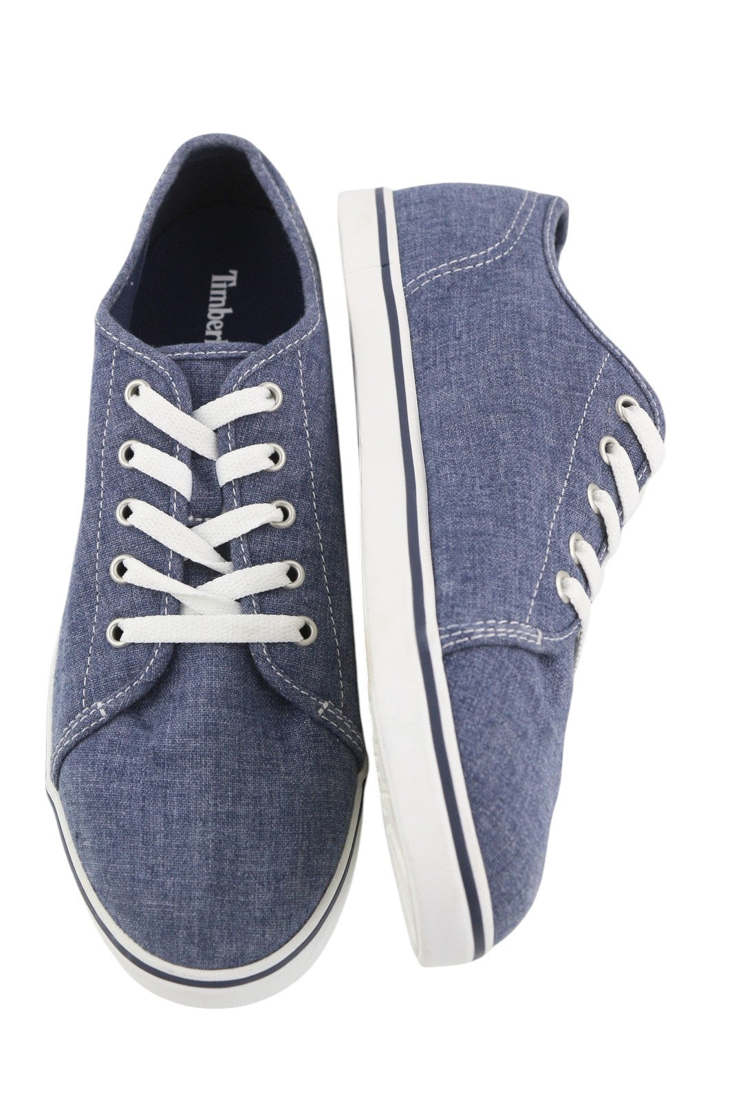 TIMBERLAND A2AFX Women Sneakers EU39/39.5 Blue Denim Look Low Top Laced Trainers