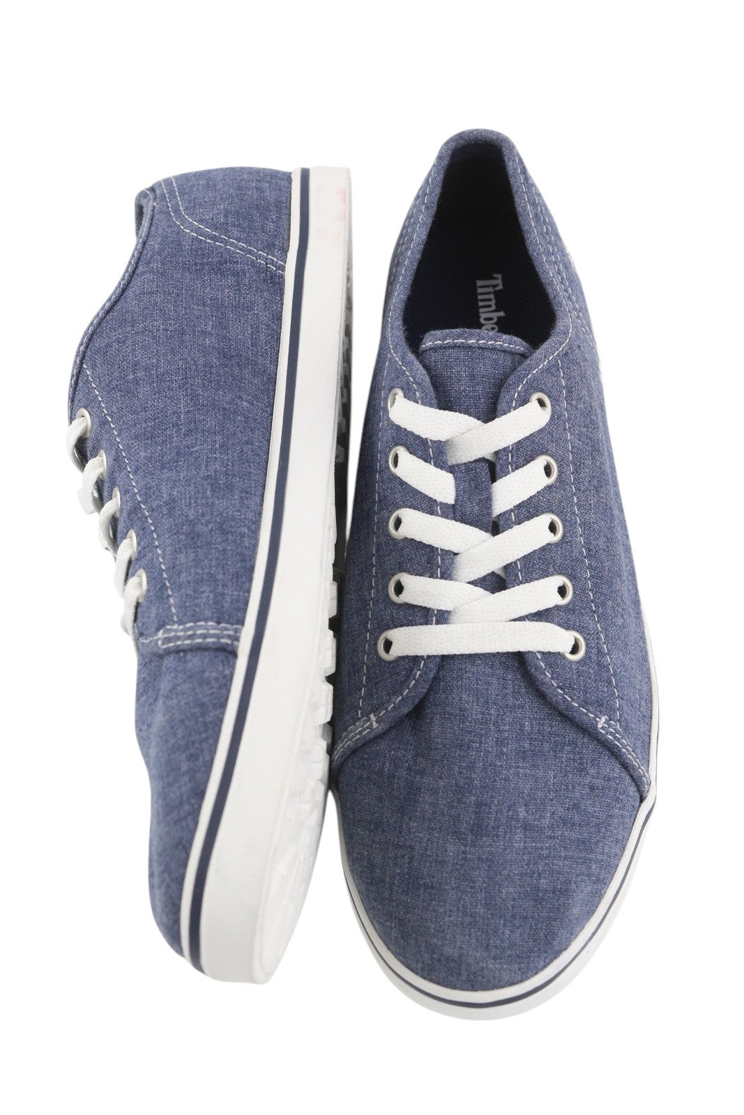 TIMBERLAND A2AFX Women Sneakers EU39/39.5 Blue Denim Look Low Top Laced Trainers