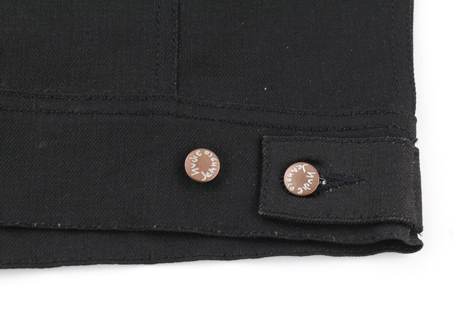NUDIE Conny Stretch Dry Black Coated Mens Jacket XS Unlined Button