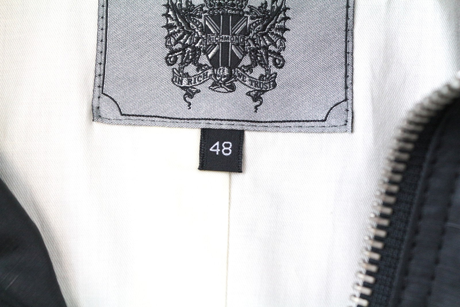 RICHMOND 48 Men's Lightweight Linen Blend Long Black Casual Jacket