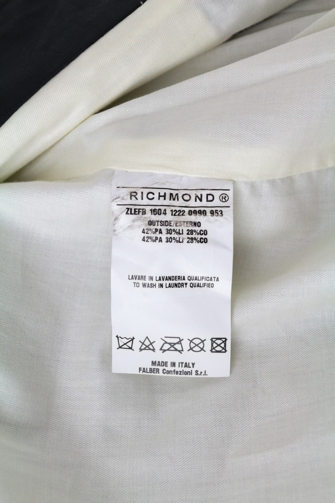 RICHMOND 48 Men's Lightweight Linen Blend Long Black Casual Jacket