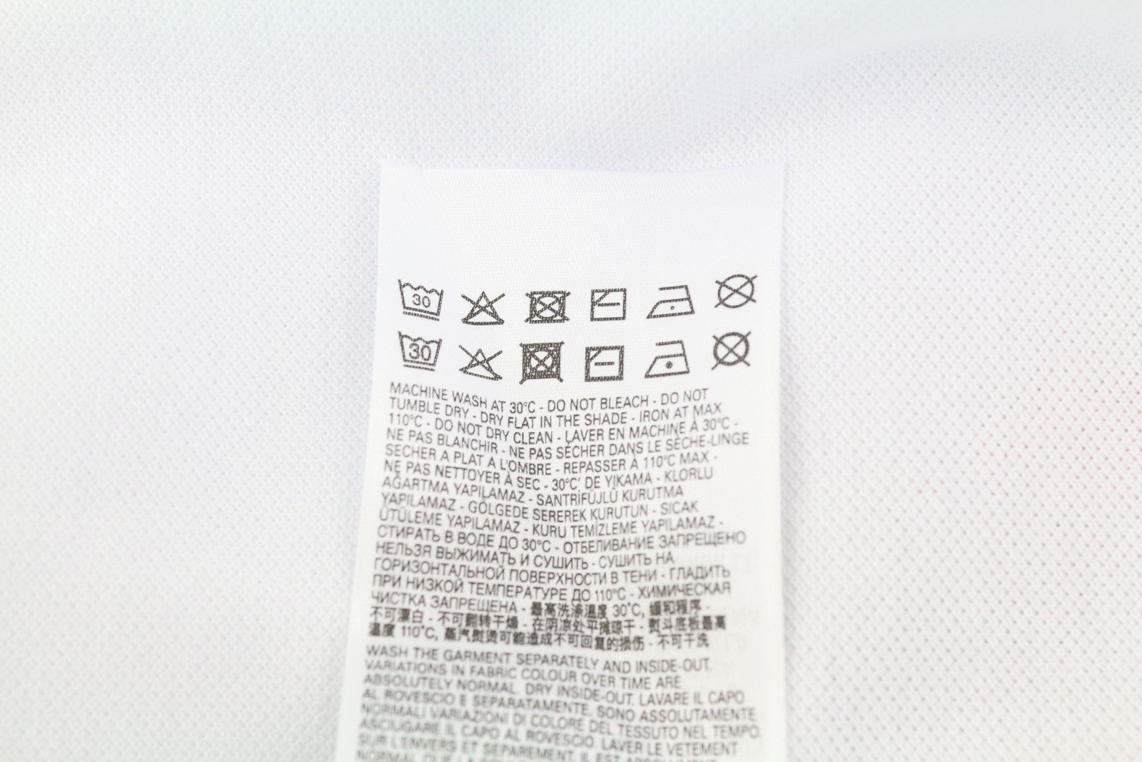 DIESEL T-Smith-E2 Mens T-Shirt M Short Sleeve Polo Neck Patterned White RRP€110