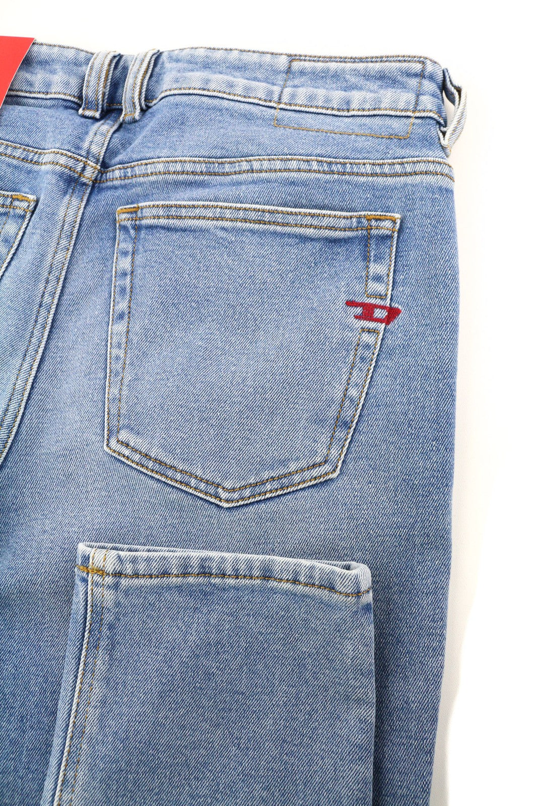 DIESEL 1979 Sleenker 9B92S Men Jeans W32/L32 Low Waist Skinny Fit Washed Blue