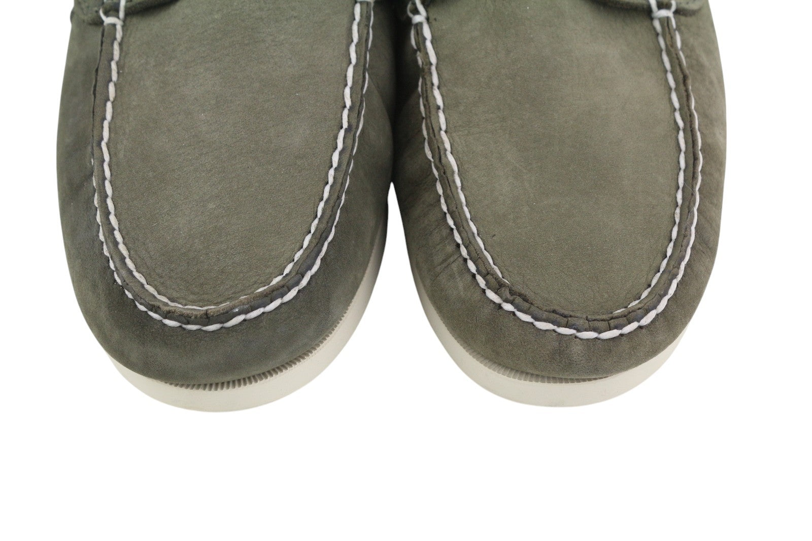 TIMBERLAND A1P1M Men Shoes EU41.5/42 Grey Leather Boat Ortholite Non-Marking