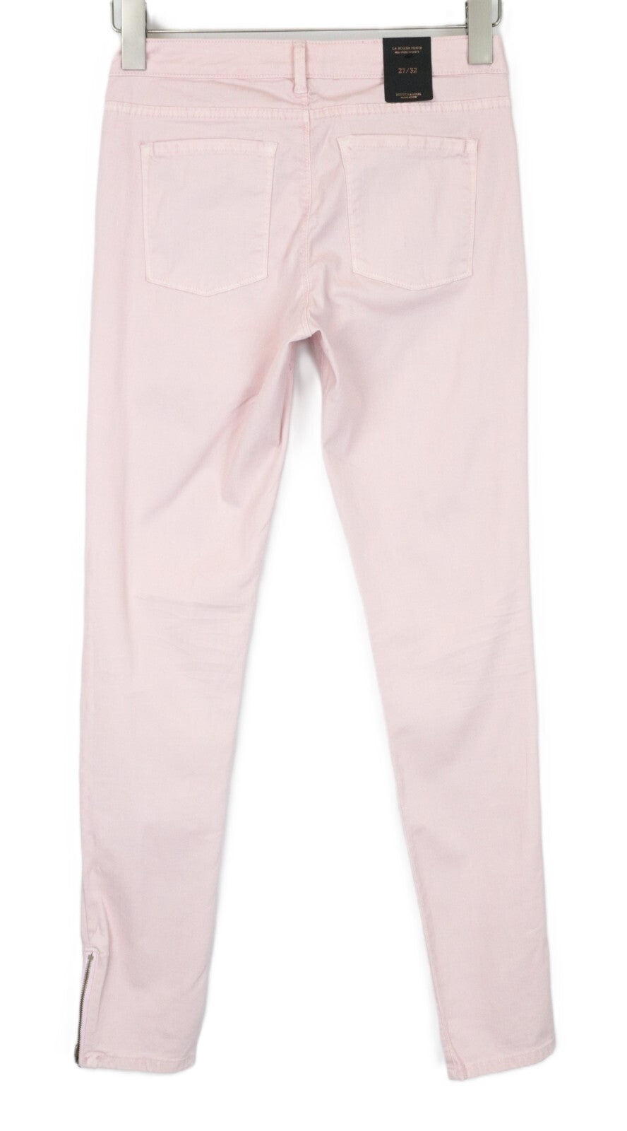 MAISON SCOTCH La Bohemienne W27/L32 Women's Pink Skinny Zip Hem Jeans