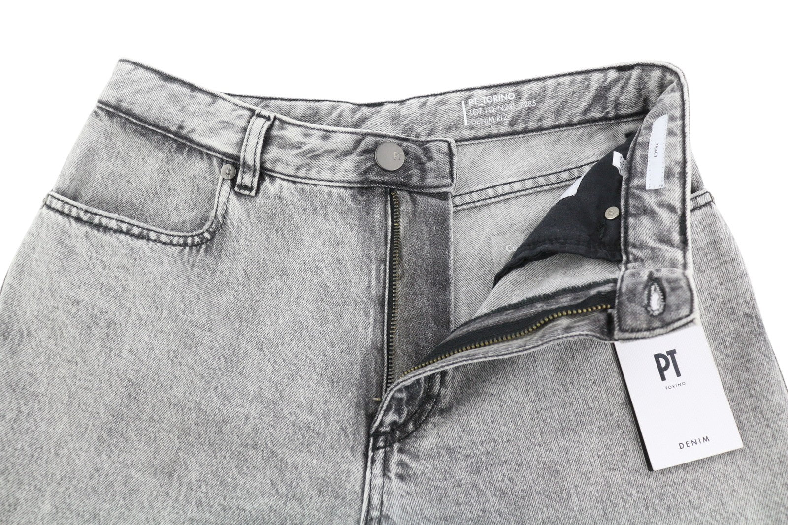 PT TORINO Tracy Womens Jeans W26 Grey  Washed Straight  Ankle Length
