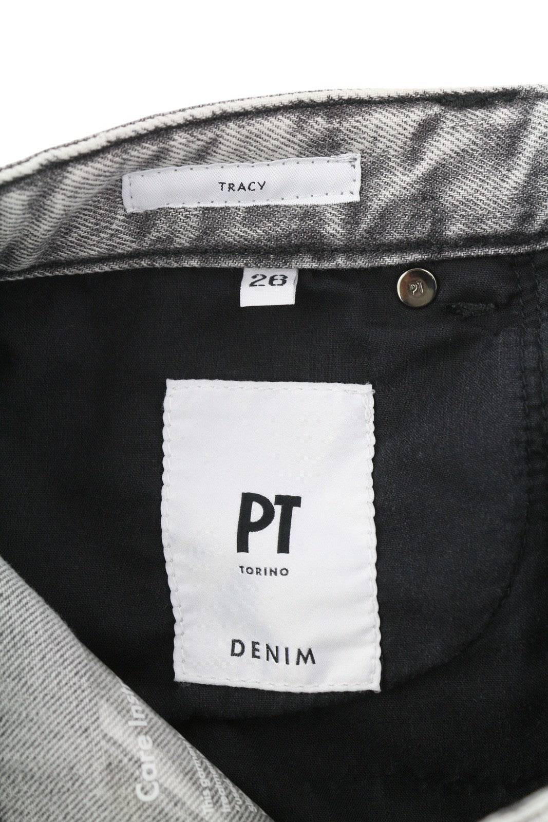 PT TORINO Tracy Womens Jeans W26 Grey  Washed Straight  Ankle Length