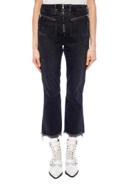 DIESEL D-Earlie 080AP W27/L32 Crop Slim Black Washed Cotton Stretch