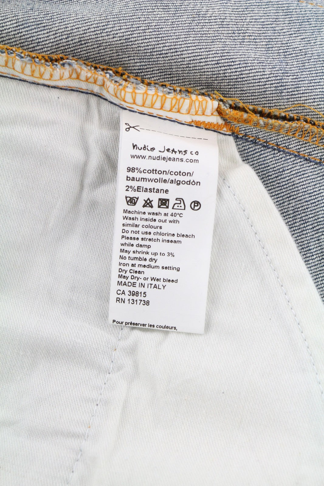 NUDIE Thin Finn Grey Authentique Used Mens Jeans W31/L32 Cotton Faded Zip