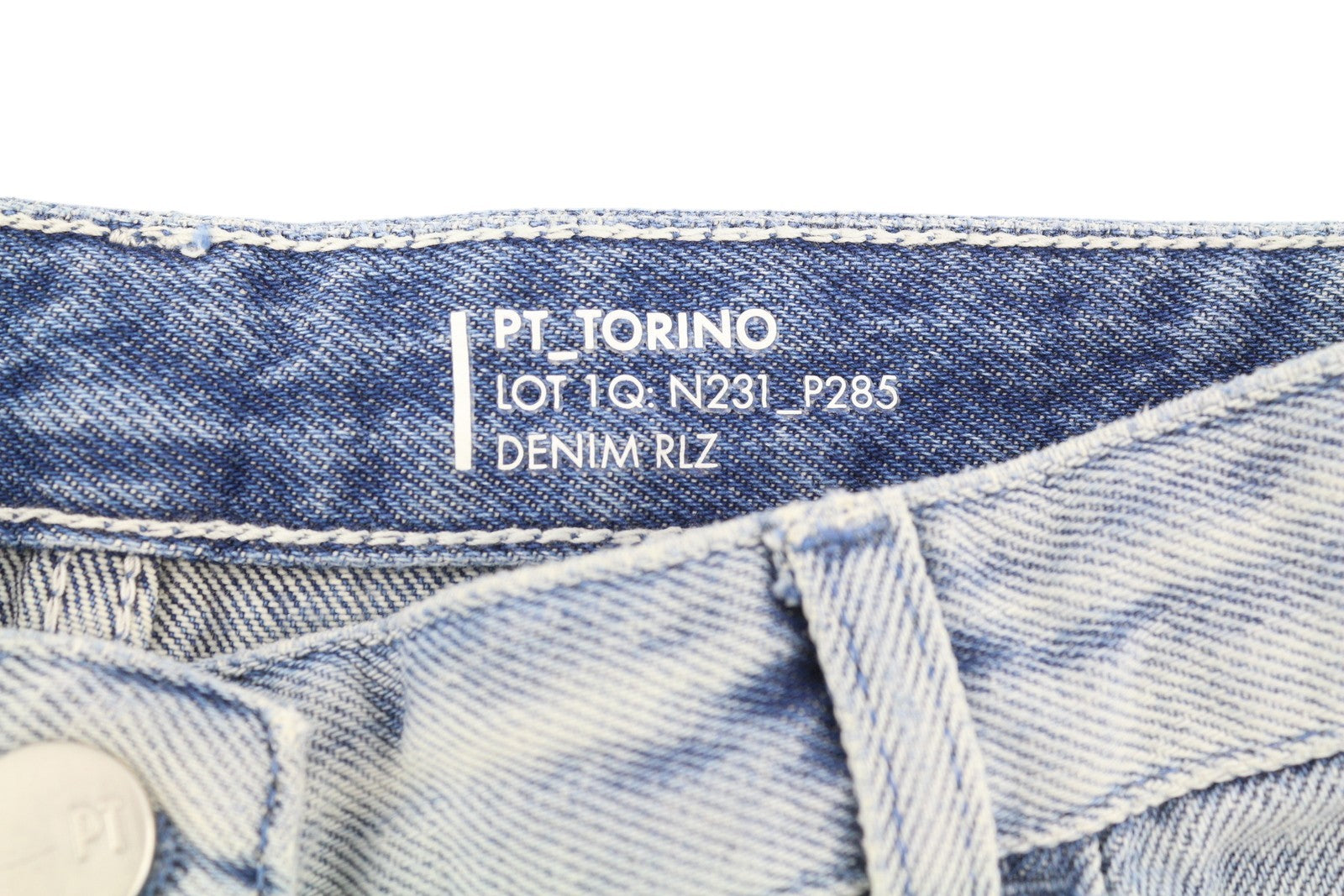 PT TORINO Womens Jeans W27  Blue Washed Unfinished Hems Wide Leg Ankle Zip