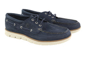 TIMBERLAND A1HCX Men Shoes EU41.5/42 Blue Leather Boat Sensorflex Comfort System
