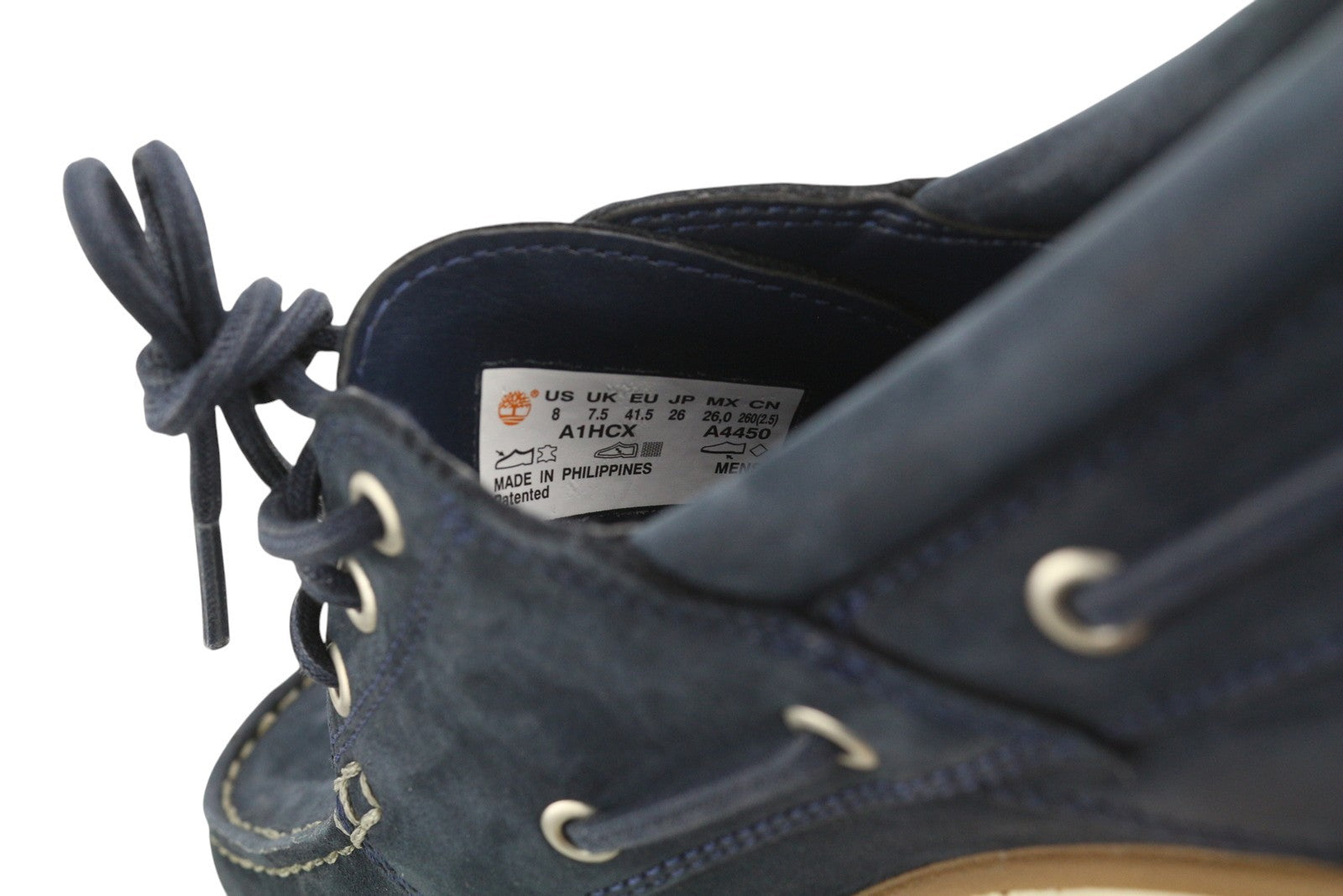 TIMBERLAND A1HCX Men Shoes EU41.5/42 Blue Leather Boat Sensorflex Comfort System