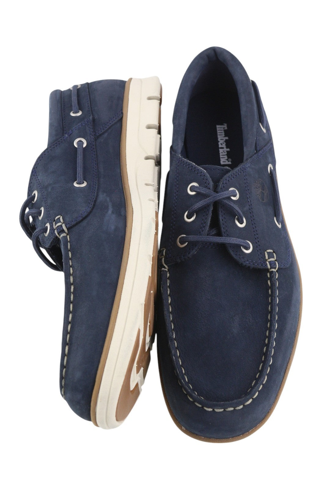 TIMBERLAND A1HCX Men Shoes EU41.5/42 Blue Leather Boat Sensorflex Comfort System