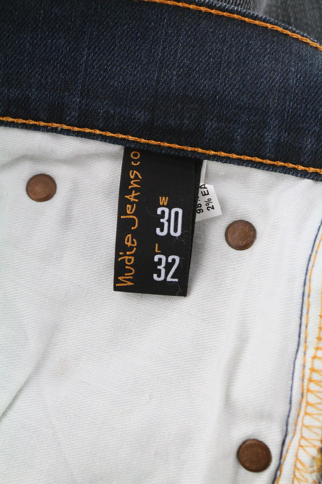 NUDIE Thin Finn Grey Authentique Used Men Jeans W30/L32 Whiskers Cotton