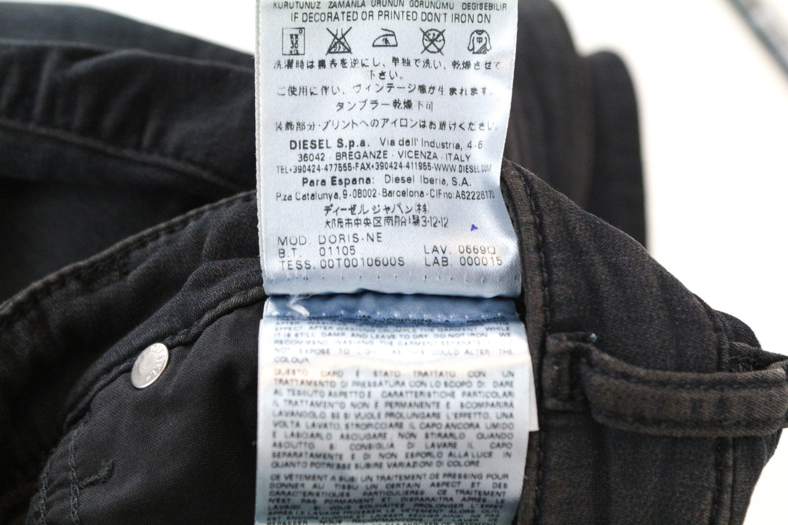 DIESEL Doris-NE 0669Q W30 Blue Jogg Slim Fit Cotton Stretch Jeans