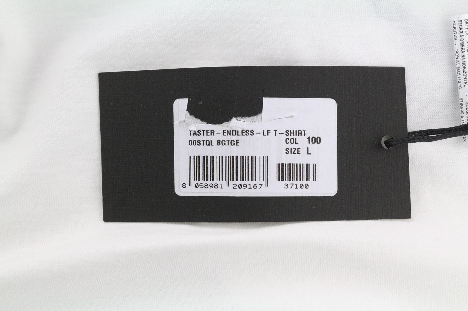 DIESEL BLACK GOLD Taster Endless LF Mens T-Shirt L White Cotton Short Sleeve