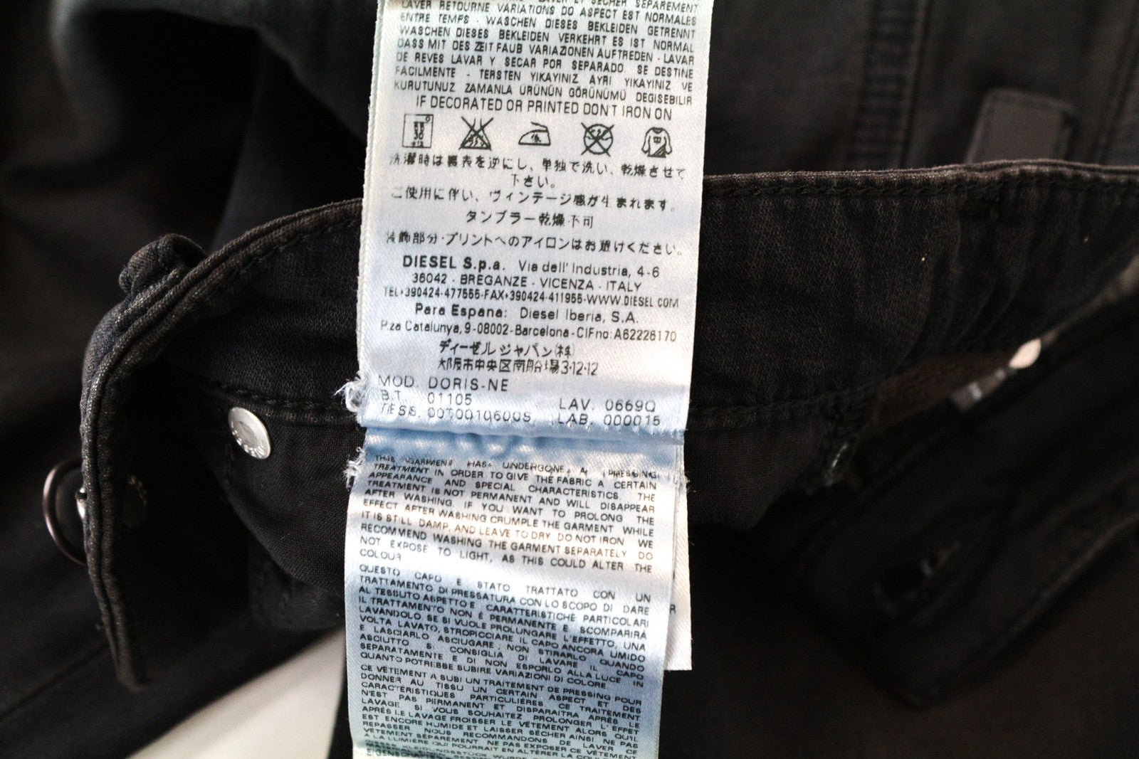 DIESEL Doris-NE 0669Q W24 Girl's Blue Slim Skinny Stretch Jogg Jeans