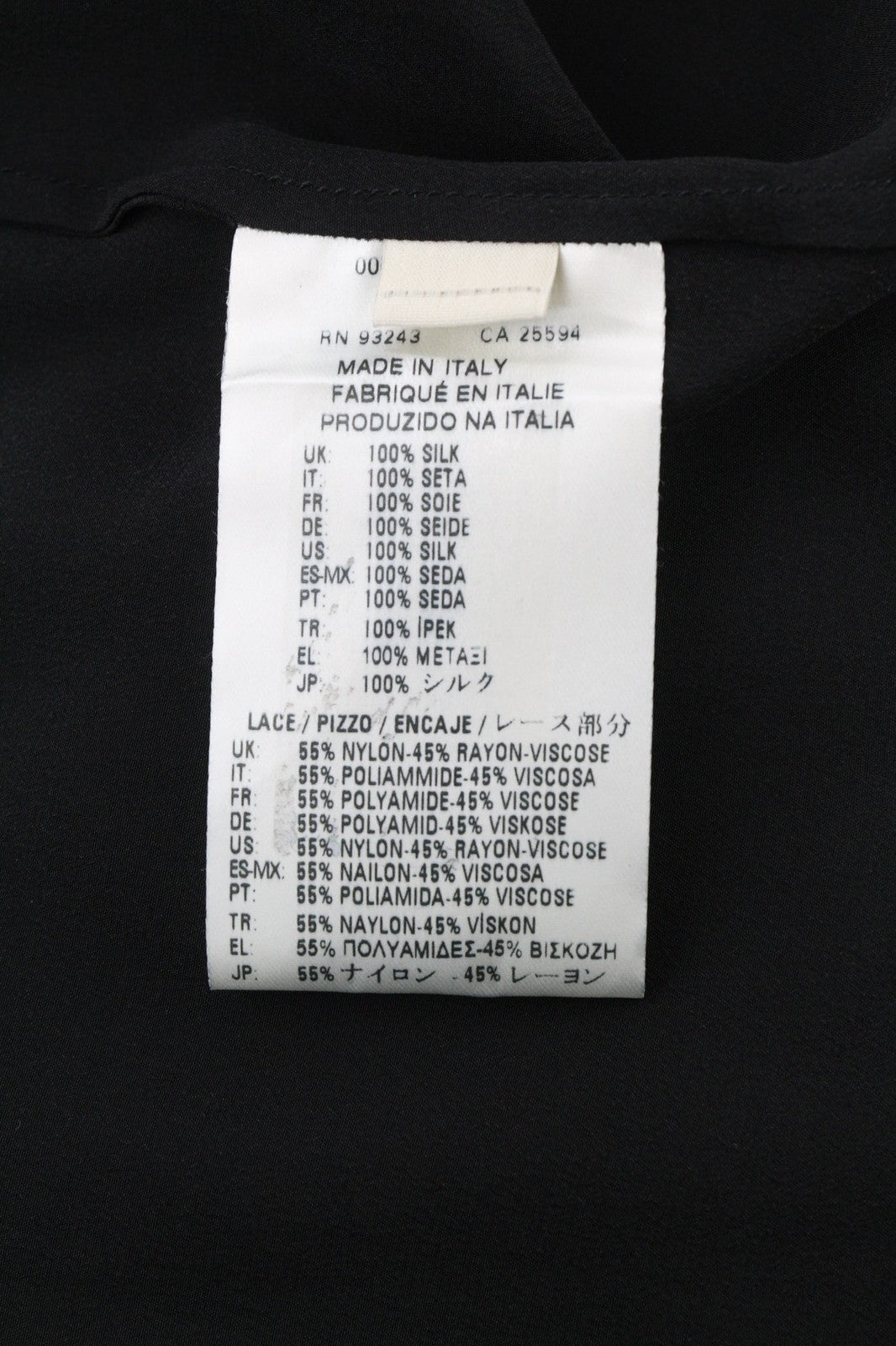 DIESEL BLACK GOLD Cesenz BG3BA Womens Top 38 Black  Silk Sleeveless Lace