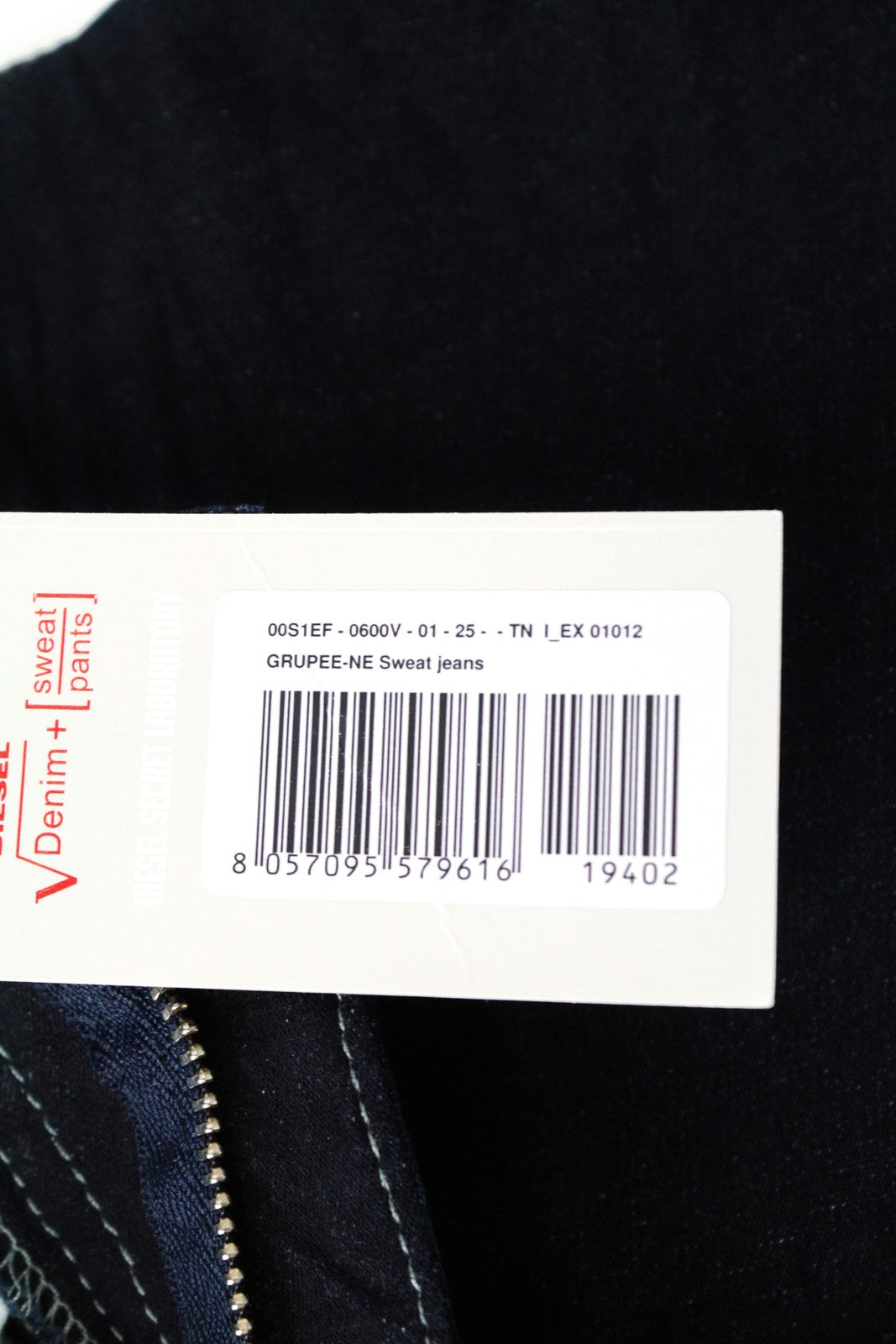 DIESEL Grupee-NE 0600V W25 Navy Blue Slim Fit Cotton Jogg Women's