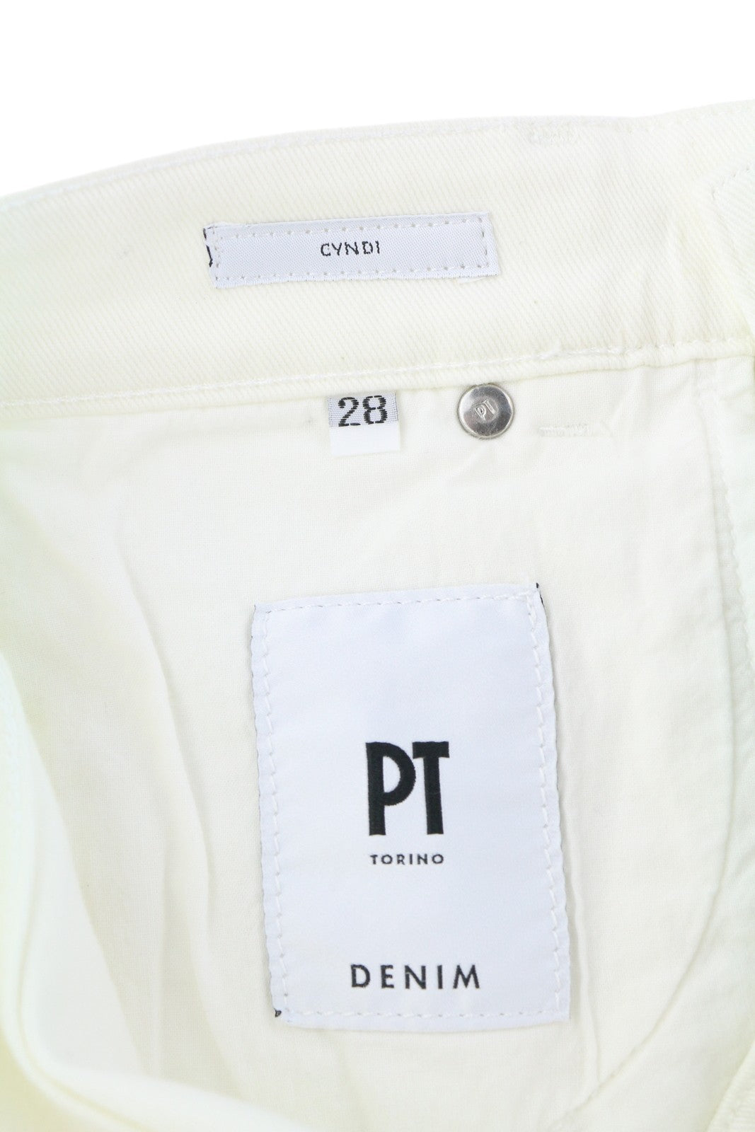 PT TORINO Cyndi Womens Jeans W28 White  High Waist Flared Leg  RRP€250