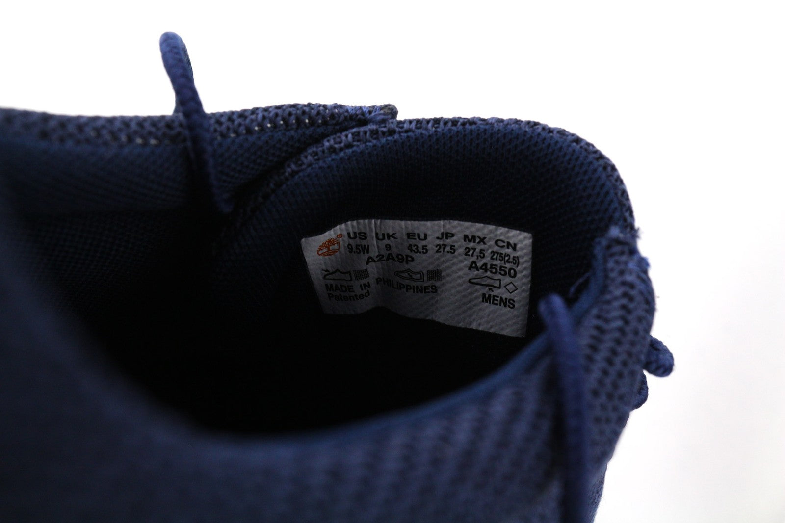 TIMBERLAND A2A9P-A5550 Mens Trainers EU43.5/44.5 Blue Low-Top Textile Sneakers