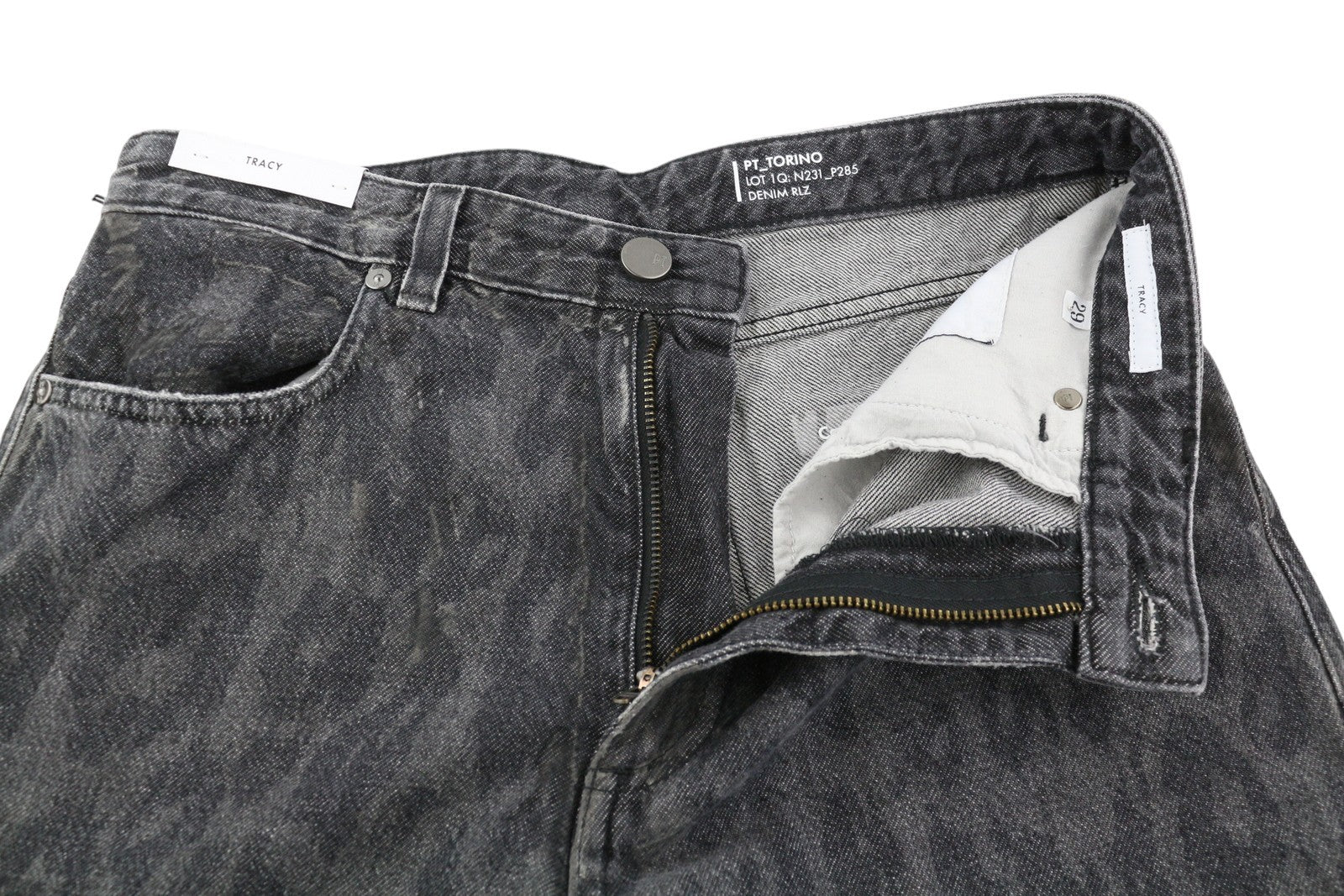 PT TORINO Tracy Womens Jeans W29 Grey  Washed Straight  Ankle Length