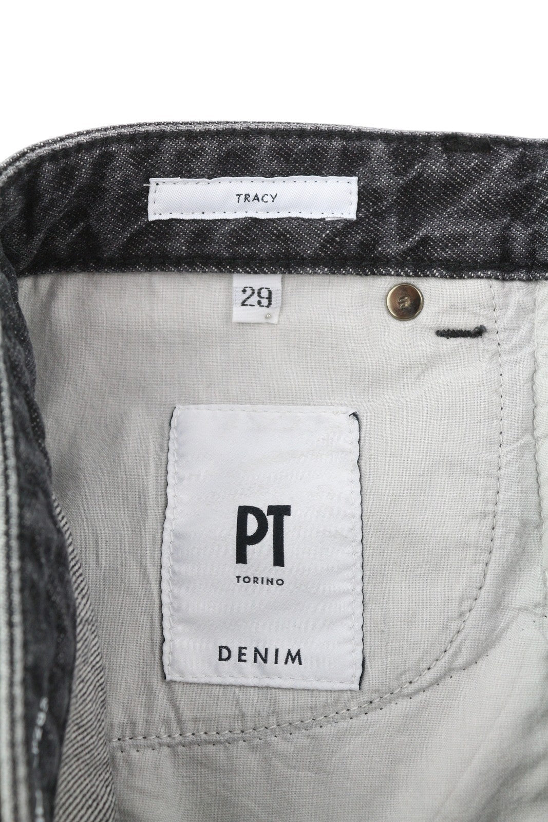 PT TORINO Tracy Womens Jeans W29 Grey  Washed Straight  Ankle Length