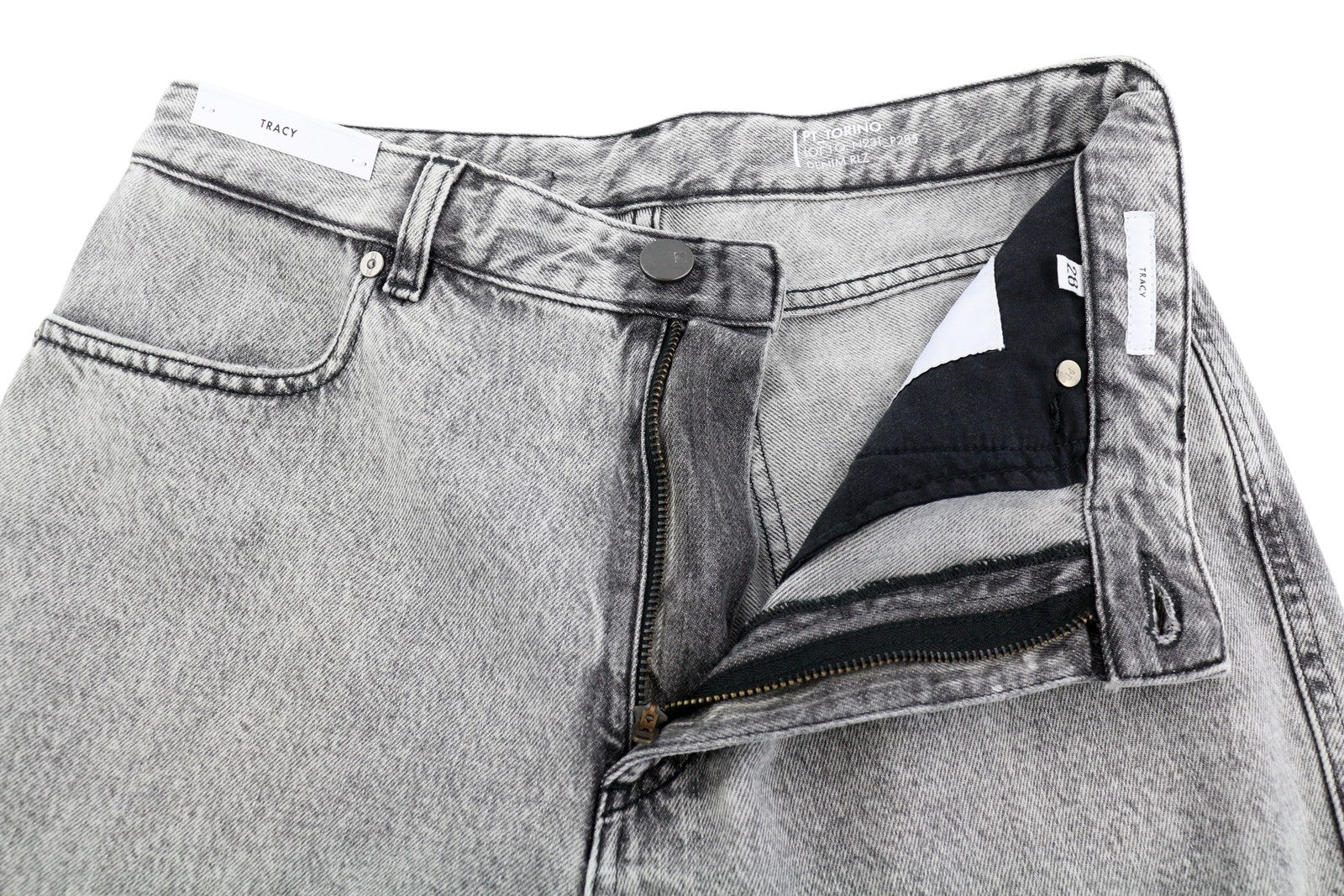 PT TORINO Tracy Womens Jeans W28 Grey  Washed Straight  Ankle Length