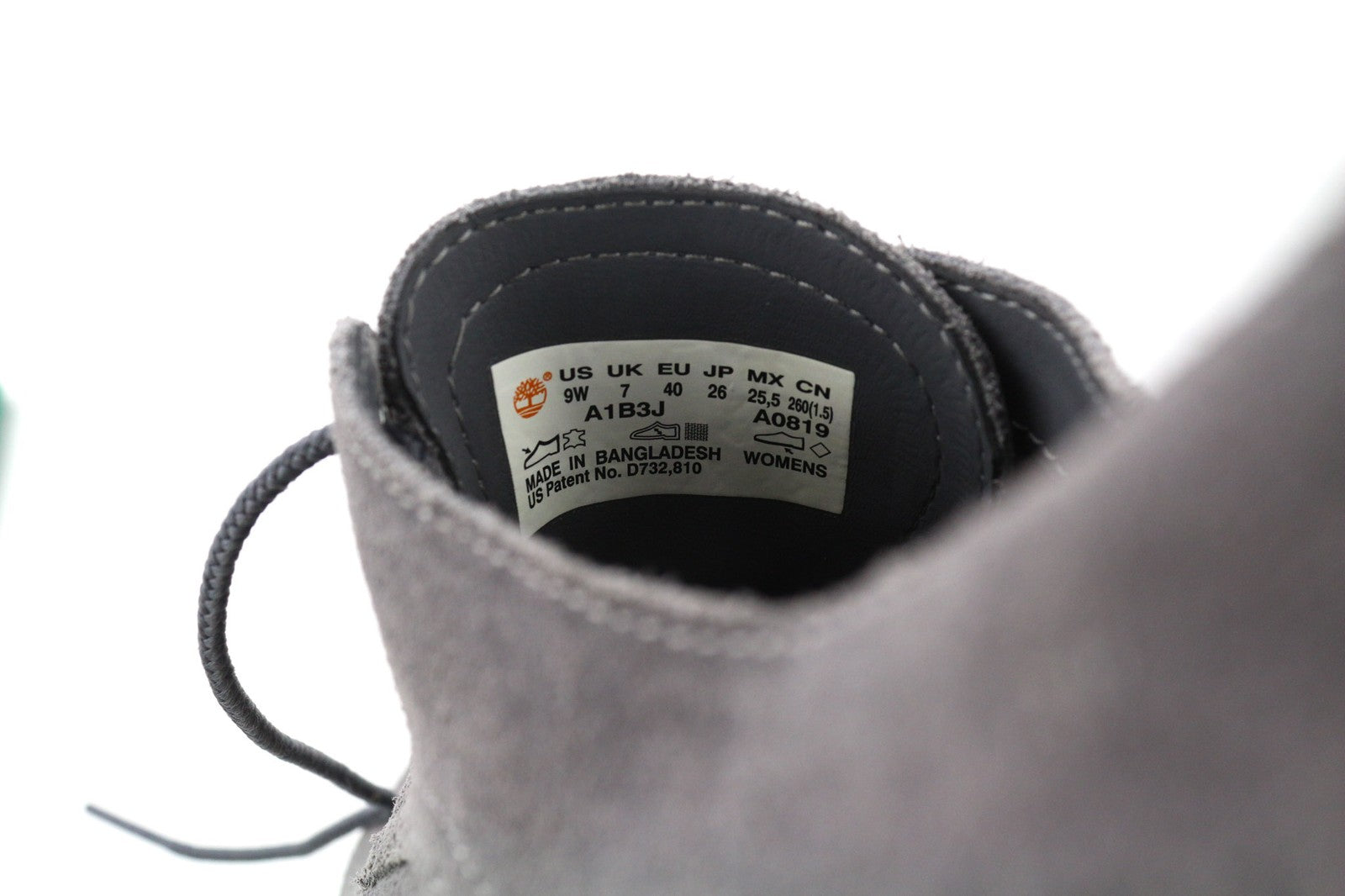 TIMBERLAND A1B3J-A0819 Womens Shoes EU40/41 Grey Leather Suede Low-Top Laced