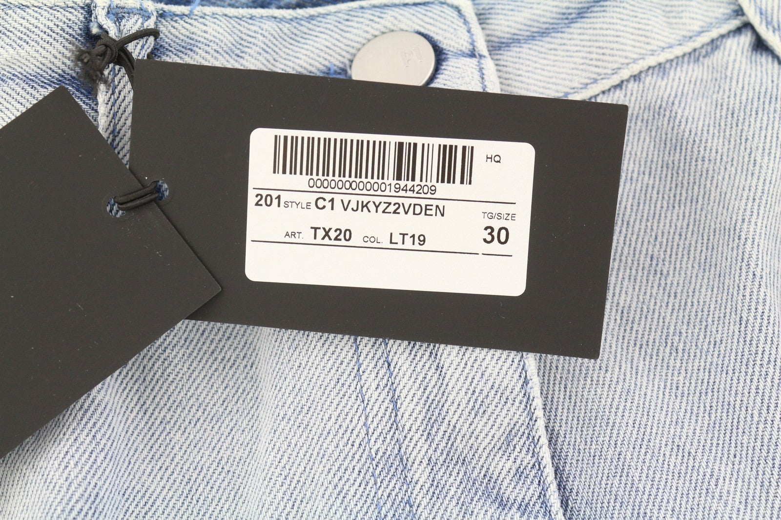 PT TORINO Womens Jeans W30  Blue Washed Unfinished Hems Wide Leg Ankle Zip