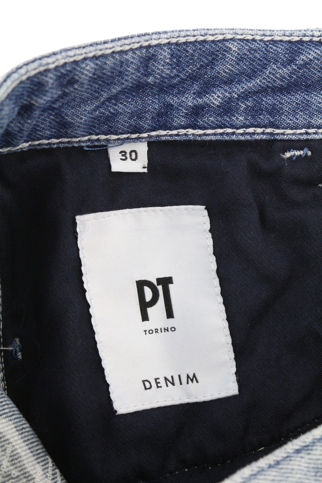 PT TORINO Womens Jeans W30  Blue Washed Unfinished Hems Wide Leg Ankle Zip