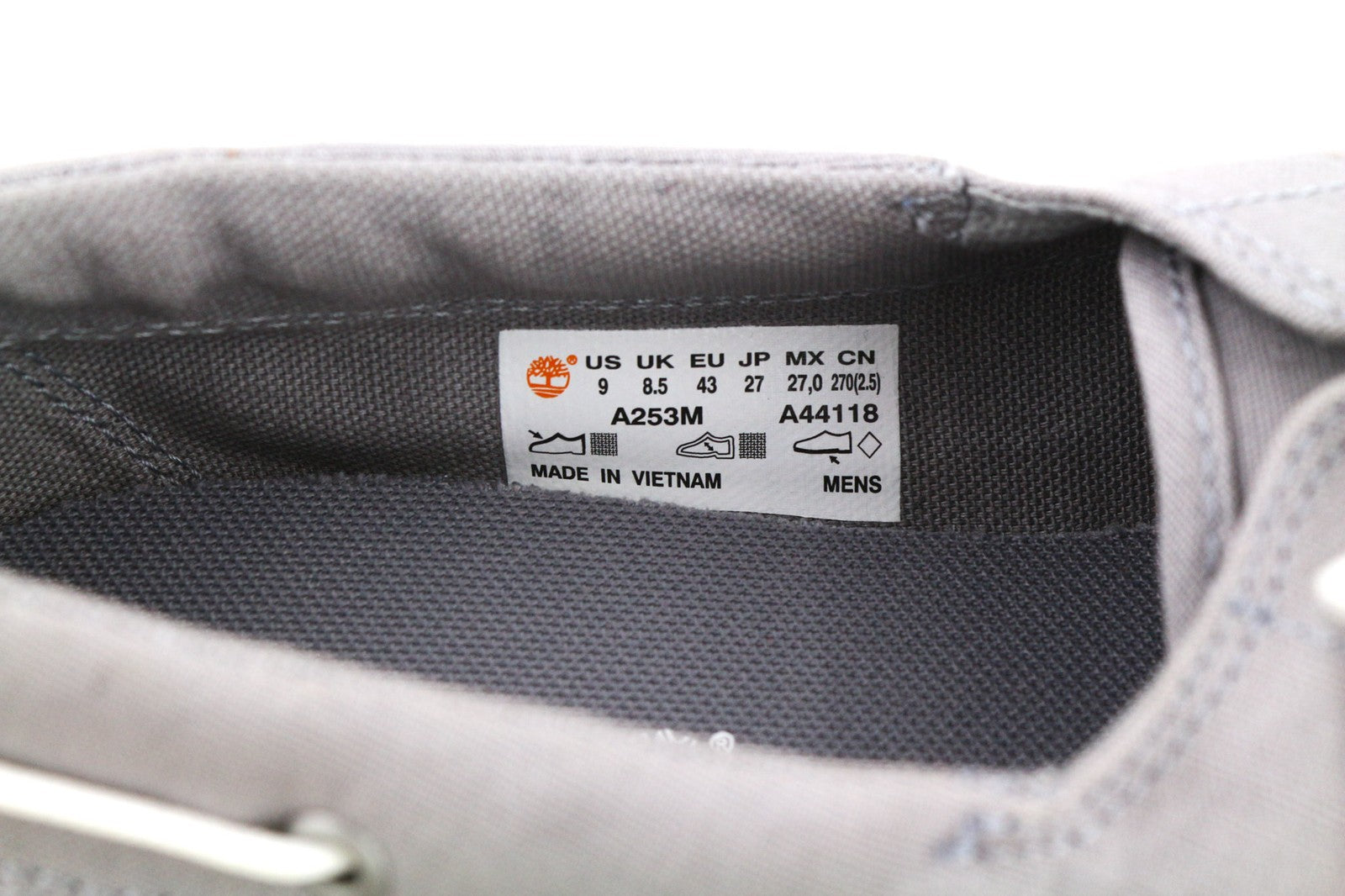 TIMBERLAND A253M-A44118 Mens Shoes EU43/44 Grey Textile Low-Top  Loafers