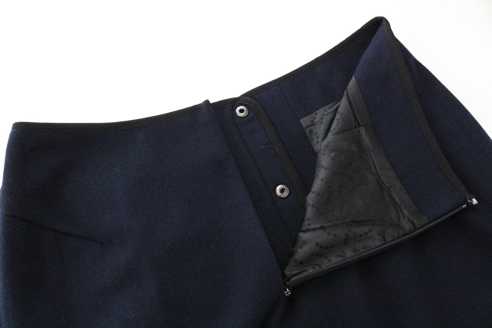 SCOTCH & SODA Women's W31 Navy Skirt Below Knee Zip Pocketed Style