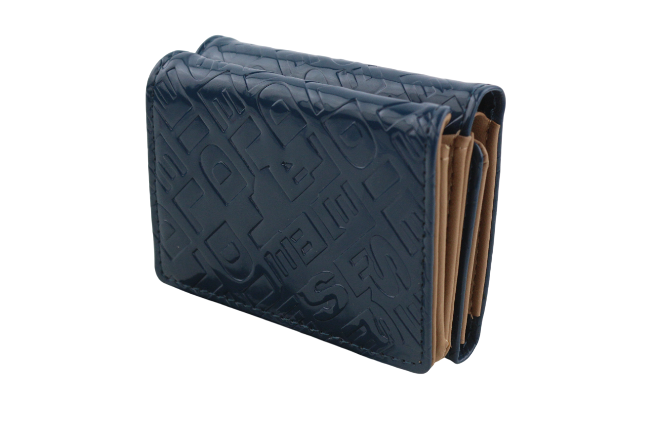 DIESEL Lorettina Womens Wallet ONE SIZE Blue Leather Snap Button  All Seasons