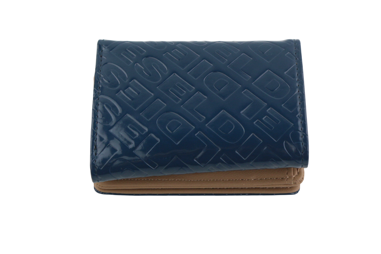 DIESEL Lorettina Womens Wallet ONE SIZE Blue Leather Snap Button  All Seasons